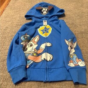 Paw Patrol Blue Kids Hoodie with Character Graphics